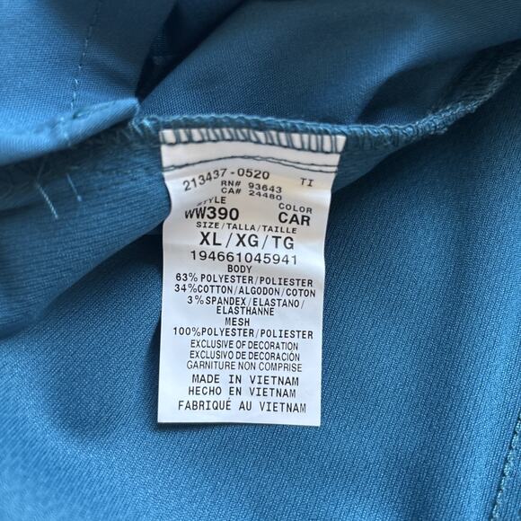 NWT Cherokee Workwear Professionals Womens XL Zip Scrub Jacket CAR Blue WW390 - Picture 14 of 14